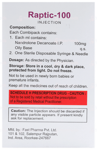 Raptic 100 Injection 1ml